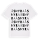 White t-shirt med Åsmyra ordlek t-shirt