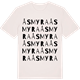 Vintage White t-shirt med Åsmyra ordlek t-shirt