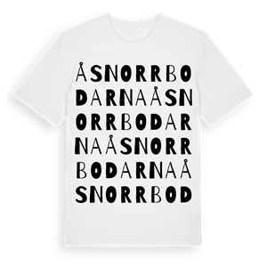 Åsnorrbodarna ordlek t-shirt – ekologisk bomull t-shirt från Pinshirt