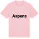 Pink Cotton t-shirt med Aspens fetstil t-shirt
