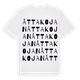 White t-shirt med Åttakojan ordlek t-shirt