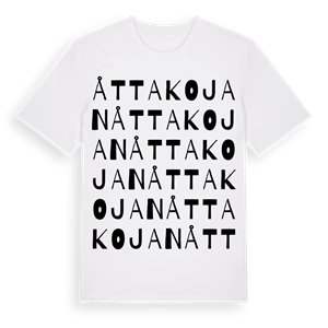 Åttakojan ordlek t-shirt – ekologisk bomull t-shirt från Pinshirt