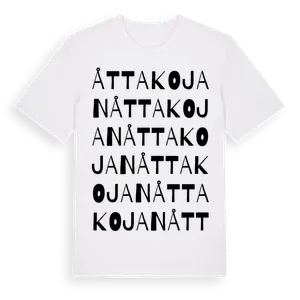 Åttakojan ordlek t-shirt – ekologisk bomull t-shirt från Pinshirt