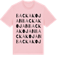Pink Cotton t-shirt med Backakojan ordlek t-shirt