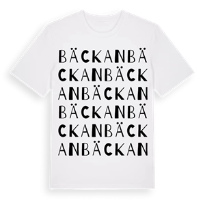 Bäckan ordlek t-shirt – ekologisk bomull t-shirt från Pinshirt