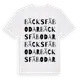 White t-shirt med Bäcks Fäbodar ordlek t-shirt