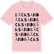 Pink Cotton t-shirt med Bäcksand ordlek t-shirt