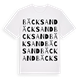 White t-shirt med Bäcksand ordlek t-shirt