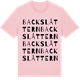 Pink Cotton t-shirt med Backslåttern ordlek t-shirt