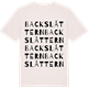 Vintage White t-shirt med Backslåttern ordlek t-shirt