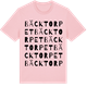 Pink Cotton t-shirt med Bäcktorpet ordlek t-shirt