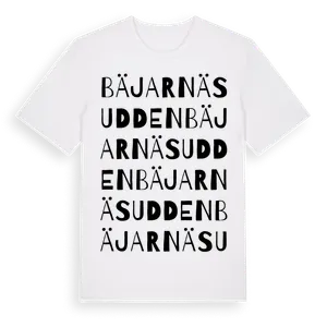 Bäjarnäsudden ordlek t-shirt – ekologisk bomull t-shirt från Pinshirt