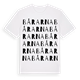 White t-shirt med Bårarna ordlek t-shirt