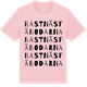 Pink Cotton t-shirt med Bastnäsfäbodarna ordlek t-shirt