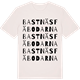 Vintage White t-shirt med Bastnäsfäbodarna ordlek t-shirt