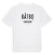 White t-shirt med Båtbo i Sverige t-shirt