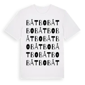 Båtbo ordlek t-shirt – ekologisk bomull t-shirt från Pinshirt
