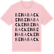 Pink Cotton t-shirt med Benabacken ordlek t-shirt