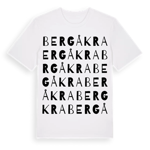 Bergåkra ordlek t-shirt – ekologisk bomull t-shirt från Pinshirt