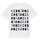 White t-shirt med Bergänge ordlek t-shirt