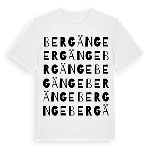 Bergänge ordlek t-shirt – ekologisk bomull t-shirt från Pinshirt