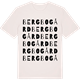 Vintage White t-shirt med Bergbo gård ordlek t-shirt