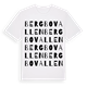 White t-shirt med Bergbovallen ordlek t-shirt