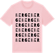 Pink Cotton t-shirt med Berge ordlek t-shirt