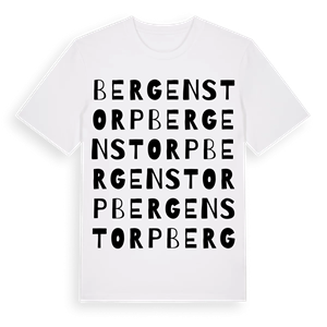 Bergenstorp ordlek t-shirt – ekologisk bomull t-shirt från Pinshirt