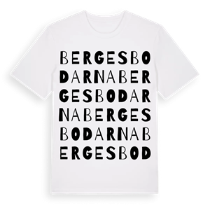 Bergesbodarna ordlek t-shirt – ekologisk bomull t-shirt från Pinshirt