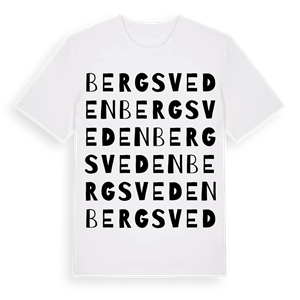 Bergsveden ordlek t-shirt – ekologisk bomull t-shirt från Pinshirt