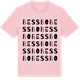 Pink Cotton t-shirt med Bessbo ordlek t-shirt