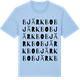 Blue Soul t-shirt med Bjärkbo ordlek t-shirt