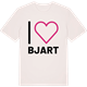 Vintage White t-shirt med Jag älskar Bjart t-shirt stort tryck