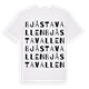 White t-shirt med Bjåstavallen ordlek t-shirt