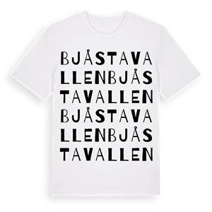 Bjåstavallen ordlek t-shirt – ekologisk bomull t-shirt från Pinshirt