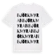 White t-shirt med Björkmyran ordlek t-shirt