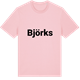 Pink Cotton t-shirt med Björks fetstil t-shirt