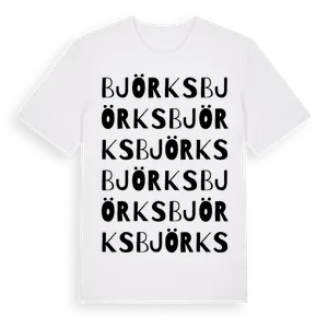 Björks ordlek t-shirt – ekologisk bomull t-shirt från Pinshirt