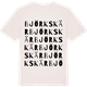Vintage White t-shirt med Björkskär ordlek t-shirt