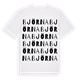White t-shirt med Björna ordlek t-shirt