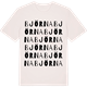 Vintage White t-shirt med Björna ordlek t-shirt