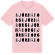 Pink Cotton t-shirt med Björnåborg ordlek t-shirt