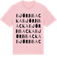 Pink Cotton t-shirt med Björnbacka ordlek t-shirt