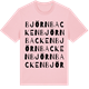 Pink Cotton t-shirt med Björnbacken ordlek t-shirt