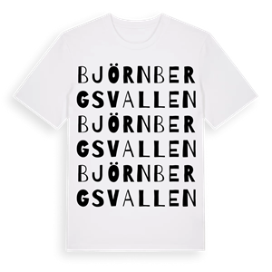 Björnbergsvallen ordlek t-shirt – ekologisk bomull t-shirt från Pinshirt