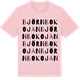 Pink Cotton t-shirt med Björnbokojan ordlek t-shirt