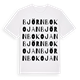 White t-shirt med Björnbokojan ordlek t-shirt