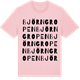 Pink Cotton t-shirt med Björngropen ordlek t-shirt