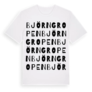 Björngropen ordlek t-shirt – ekologisk bomull t-shirt från Pinshirt